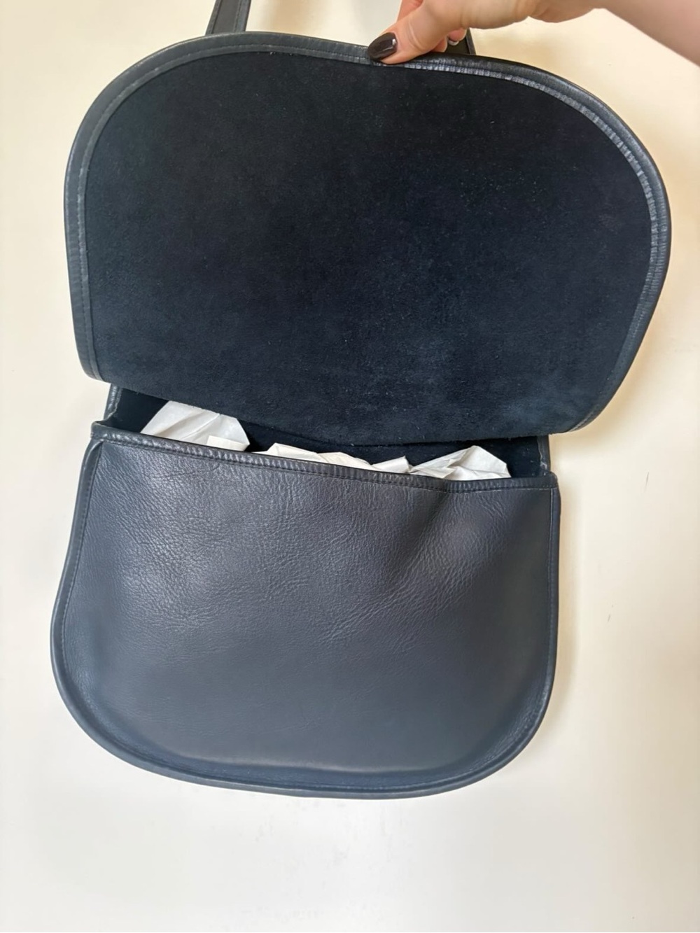 Vintage Coach NYC Navy Large Saddle 9210 - Picture 10 of 16